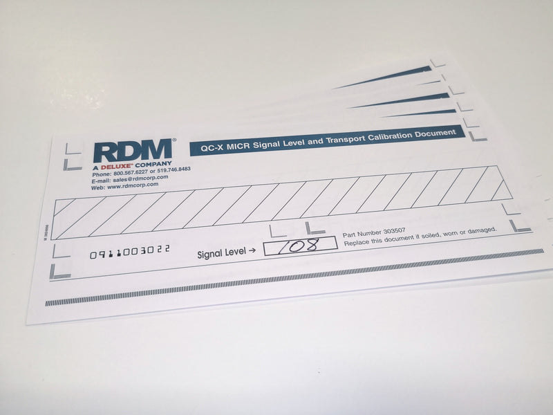 QCX MICR Calibration Documents (5 Pack)